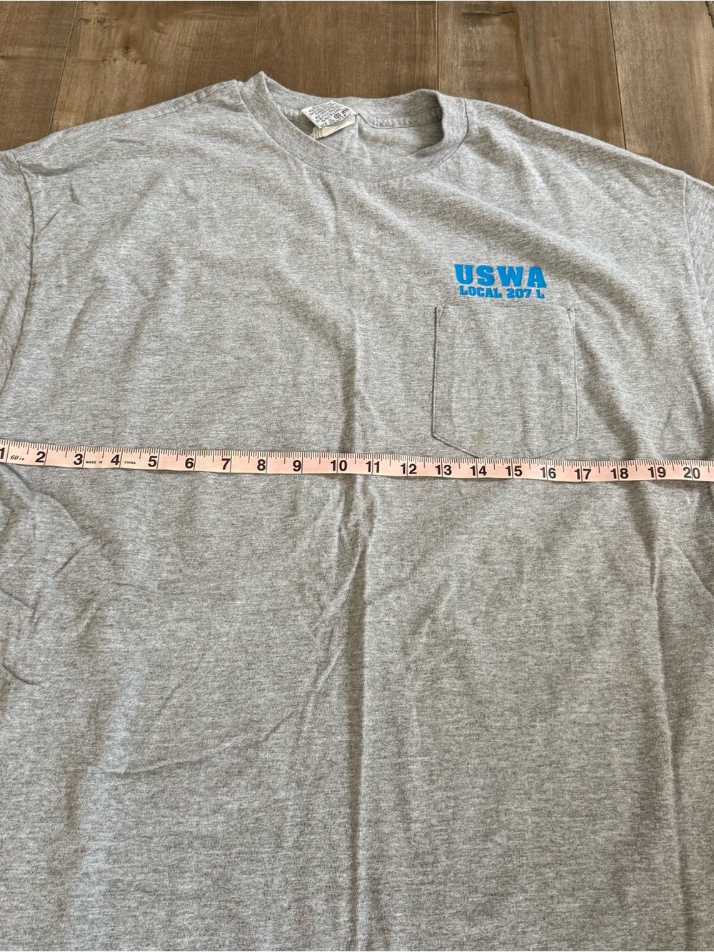 United Steel Works of America USWA Shirt USA Union Made XL Gray Patriotic - Picture 5 of 7